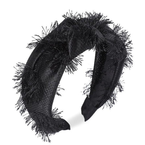 Serre-tête noué à franges Tia